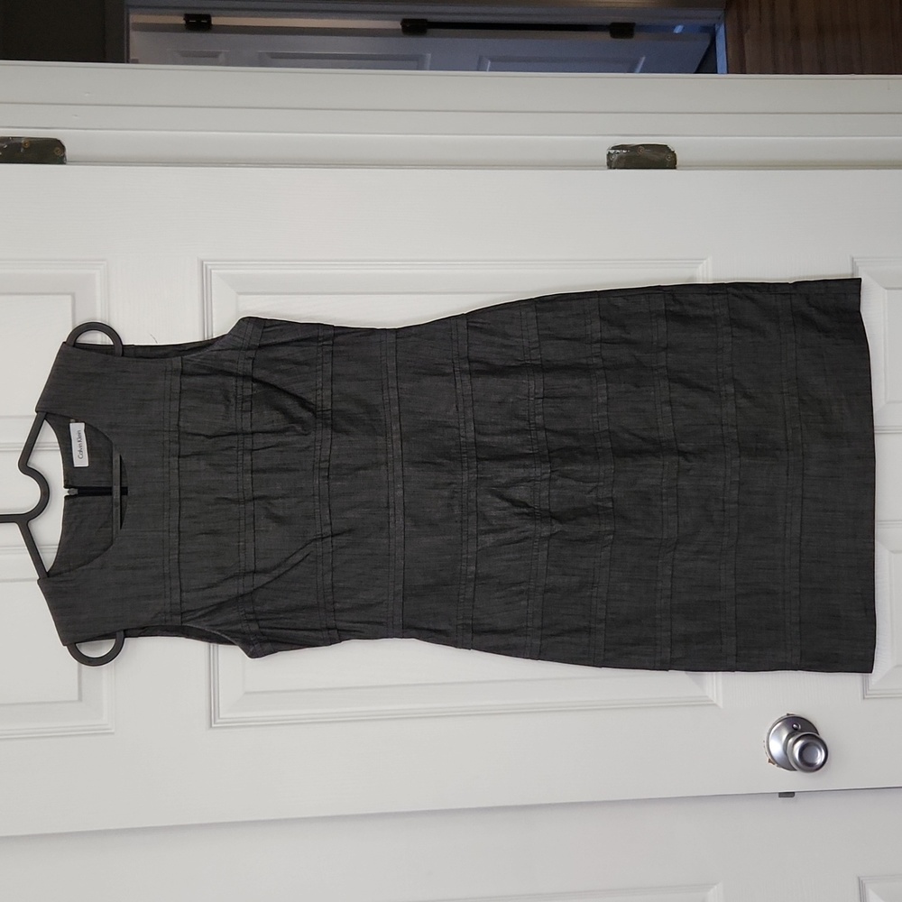 Calvin Klein Sleeveless Sheath Dress, Cotton/Spandex, Size 4